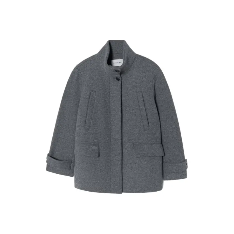 LACOSTE Velvet feel Coat Women's Gray-0