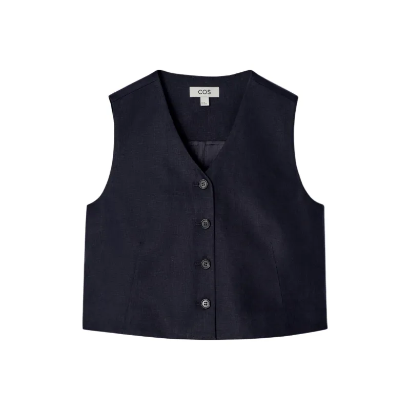 COS Vests Women's Navy Blue-0