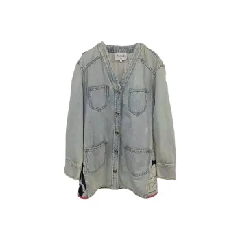 CHANEL 21C Denim Jacket Women's Blue