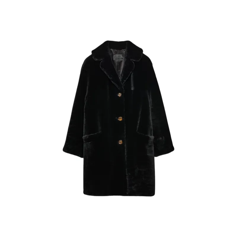 PRADA Velvet feel Coat Women's Black-0