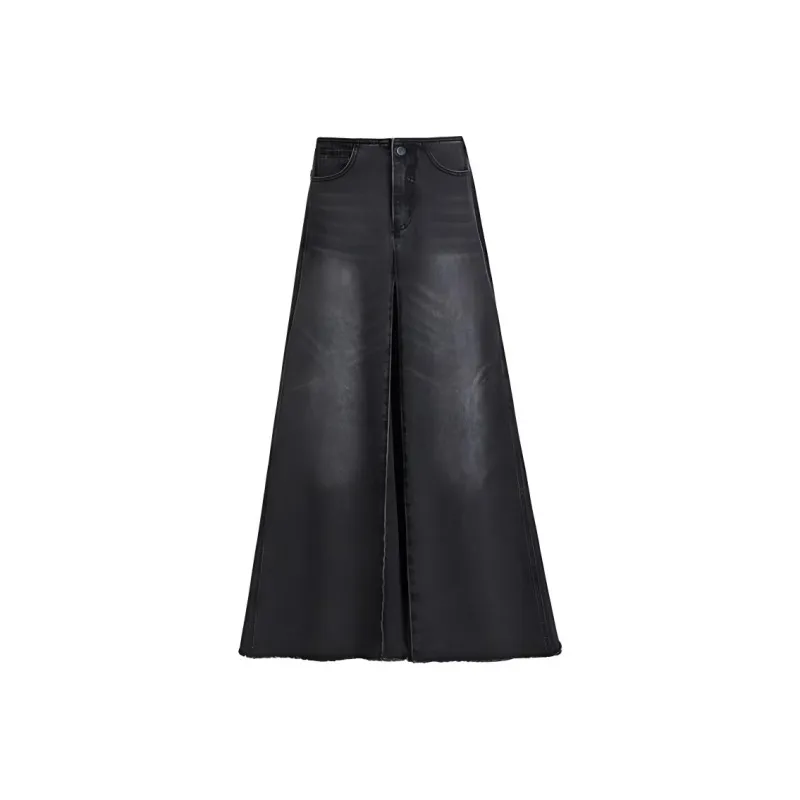 Kazakhstan Denim Long Skirt Women's-0