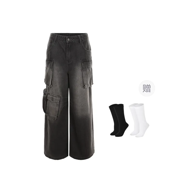 BSEVENI Jeans Women's Gray-0