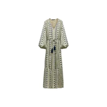 ZARA Long Sleeved Dresses Women's Green