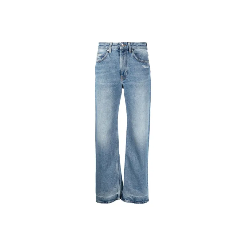 OFF-WHITE Logo-patch Straight-leg Jeans-0