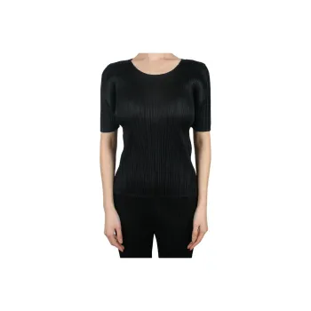 PLEATS PLEASE ISSEY MIYAKE T Shirt Women's Black