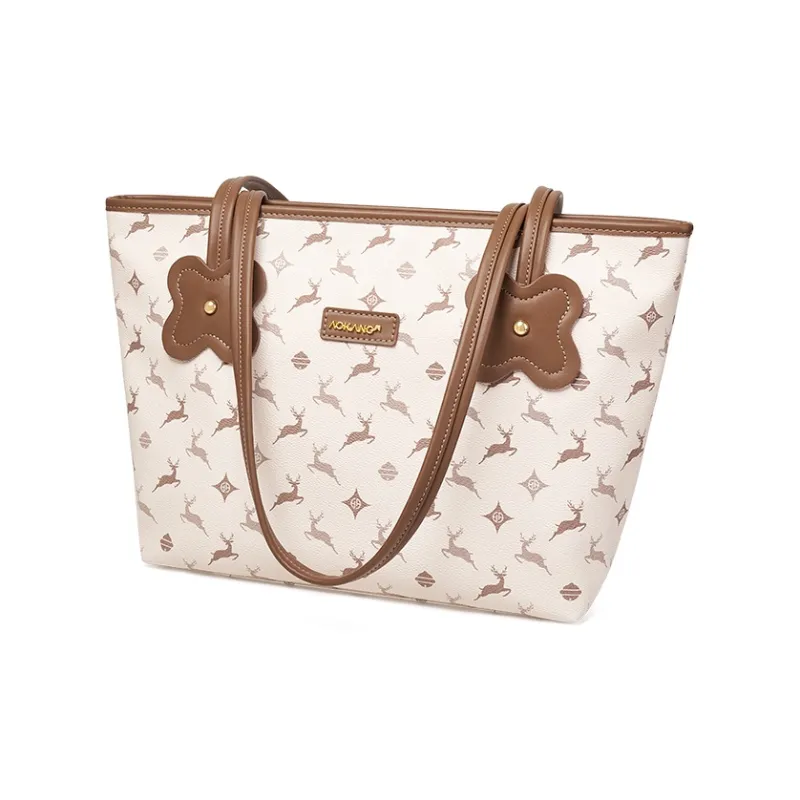 AOKANG PVC Tote Bag, Shopping Bag, Shoulder Bag Regular Women's White/Coffee/Black/Blue-0