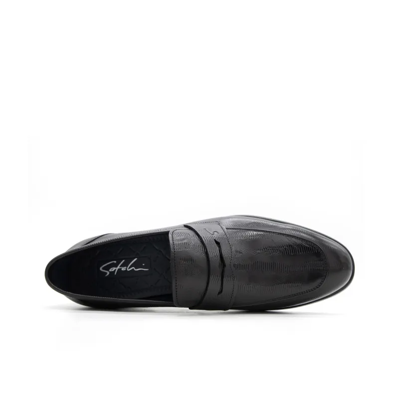 Satchi Business Formal Leather Shoes Men's Black-4