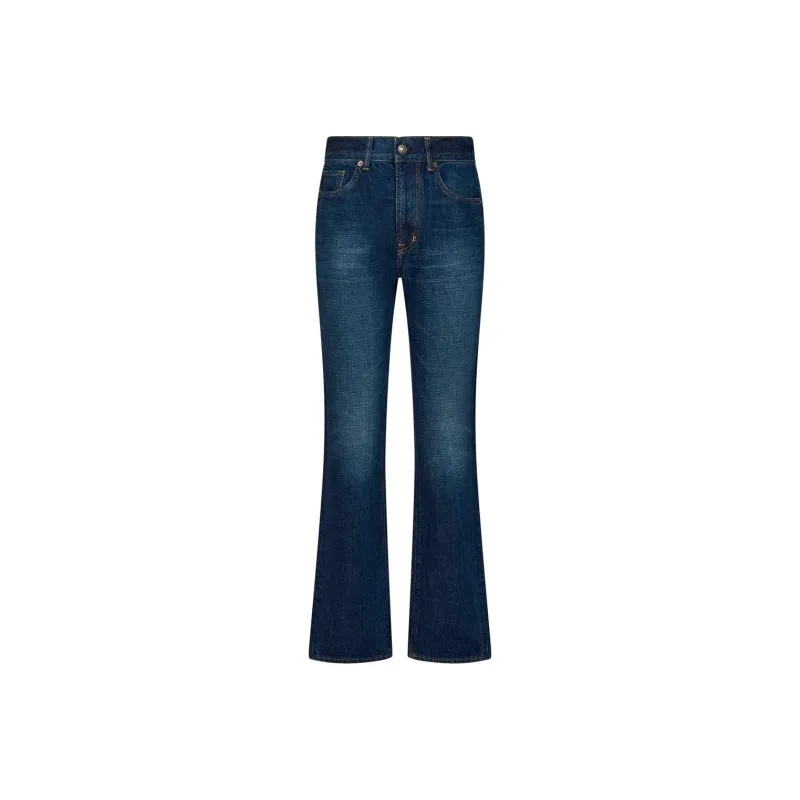 TOM FORD Logo Patch Straight Leg Jeans-0