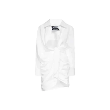 Jacquemus Bahia Tied Long Sleeved Dress