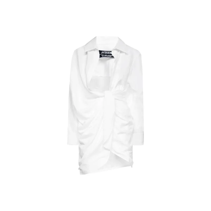 Jacquemus Bahia Tied Long Sleeved Dress-0