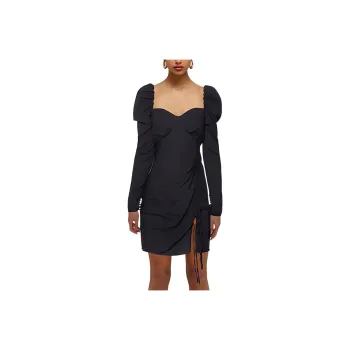 Self portrait Long Sleeved Dresses Women's Black
