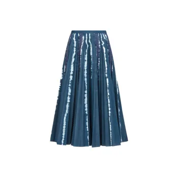 DIOR SS21 Denim Long Skirts Women's Blue
