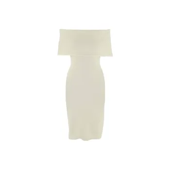 Bottega Veneta Off-The-Shoulder Fitted Dress
