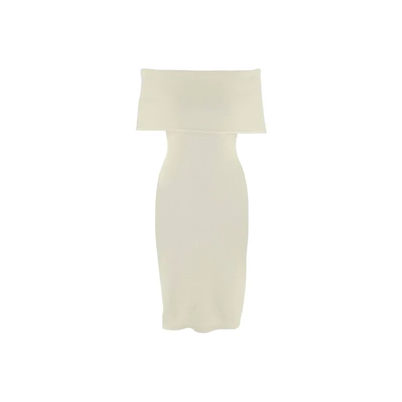Bottega Veneta Off The Shoulder Fitted Dress-0