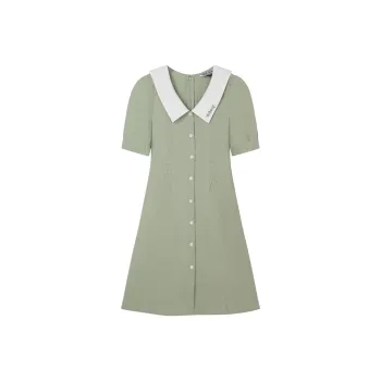 Teenie Weenie Short Sleeved Dress Women's Light Green