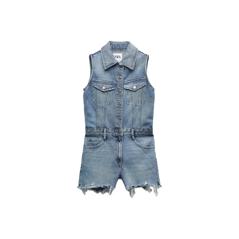 ZARA Jumpsuits Women's Blue-0