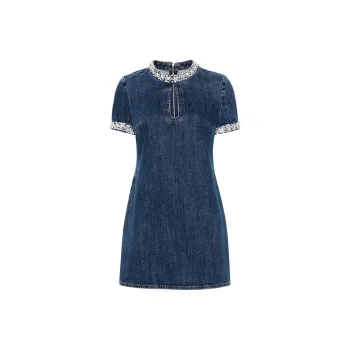Self portrait Crystal embellished Mini Dress
