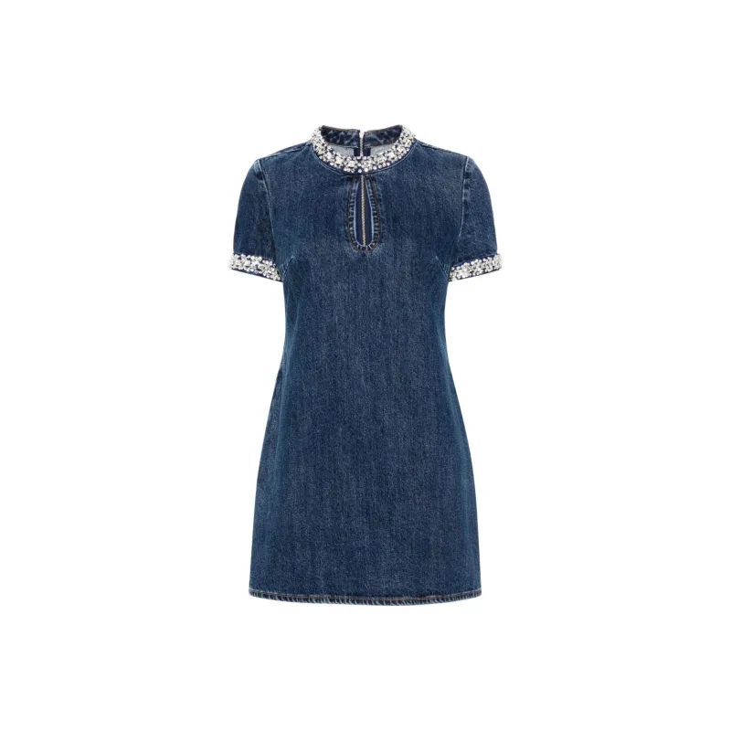Self portrait Crystal embellished Mini Dress-0