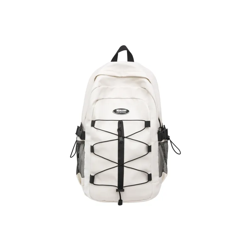 Yalu Nylon Backpack Unisex Black/White/Red/Blue-6