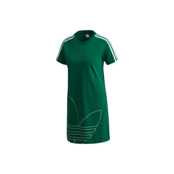Adidas Originals Short Sleeved Dresses Women's Dark Green