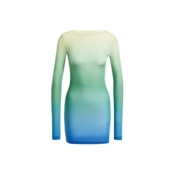 Adidas Originals Long Sleeved Dresses Women's Multicolor/Blue