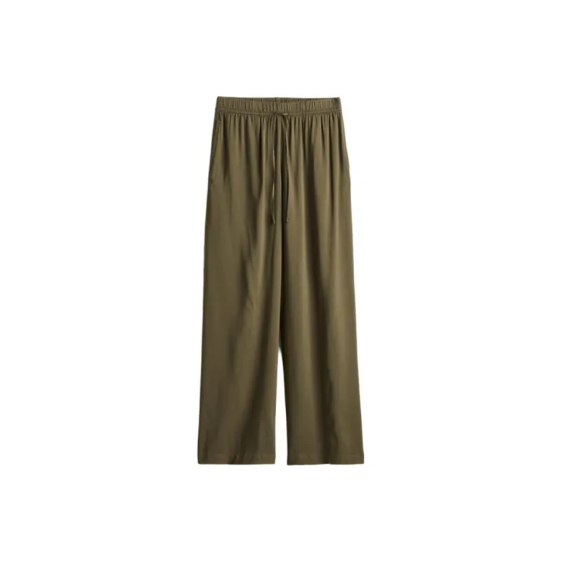 H&M Casual Pants Women's Dark Khaki Green-0