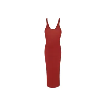 SAINT LAURENT Sleeveless Dresses Women's Red