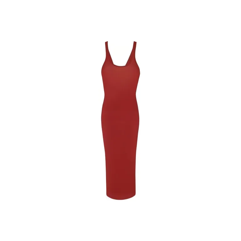 SAINT LAURENT Sleeveless Dresses Women's Red-0