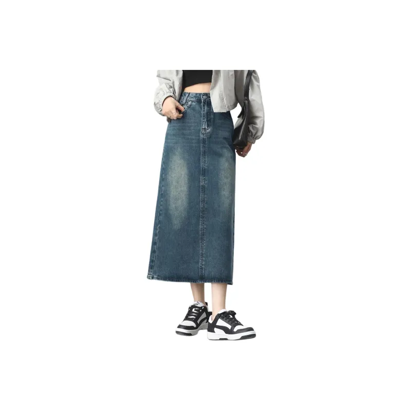 HIPPIEMISS Denim Long Skirt Women's-0