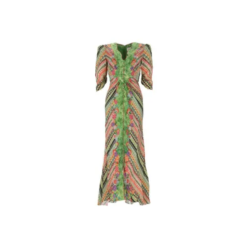 SALONI Mitsu B Mix print Midi Dress