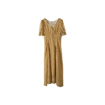 Birthday Short-Sleeved Dresses Women's Yellow