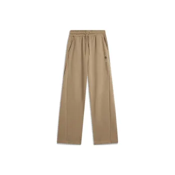 LiNing Sports Life Collection Knitted Sports Pants Women's Light Chestnut Brown