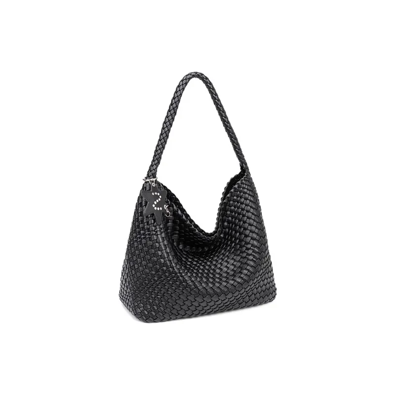 CLEVER& KETCH PU Tote Underarm Shoulder Bag Women's Black/Gold-1