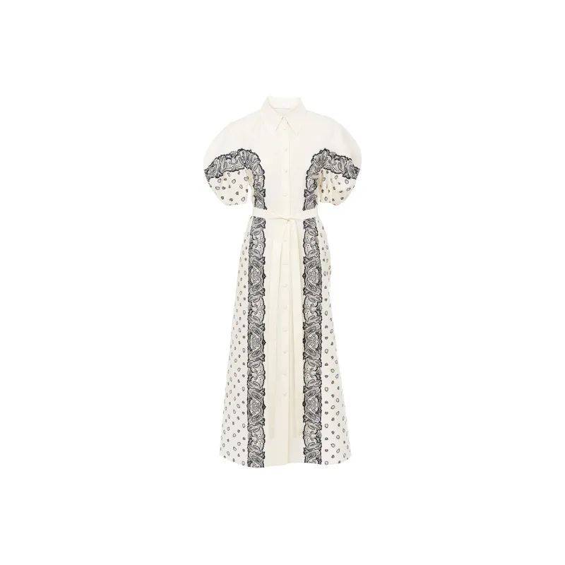 Chloé Bandana print Midi Shirt Dress-0