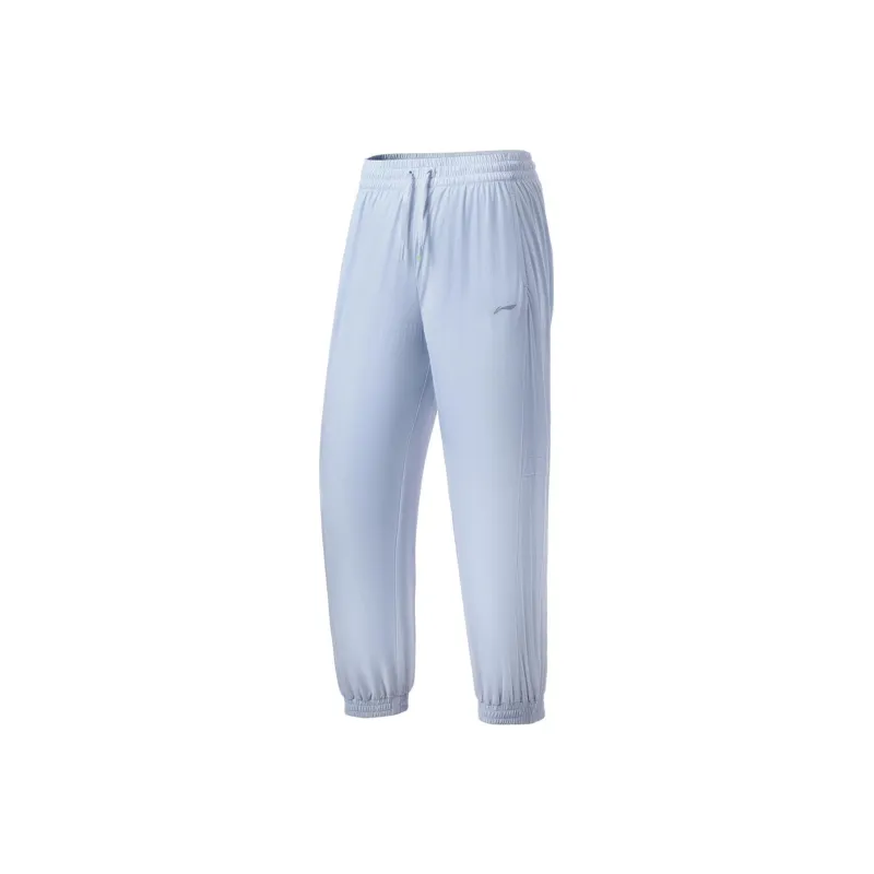 LiNing Fitness Series Knitted Sweatpants Women's Sky Feather Blue-0