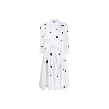 PRADA Long-Sleeved Dresses Women's White