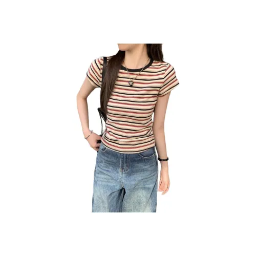 XIANSINIAO Set in Sleeve T Shirt Women's