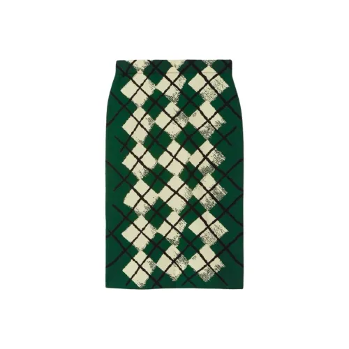 Burberry Argyle Intarsia knit Midi Skirt