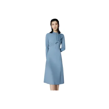 BBLLUUEE Long Sleeved Dress Women's Moonlight Blue