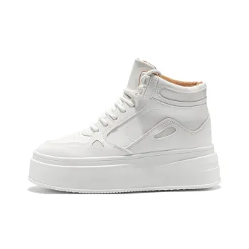 TELENT Coverage Waterproof Abrasion Resistant High Top Skateboard Shoes Men's White