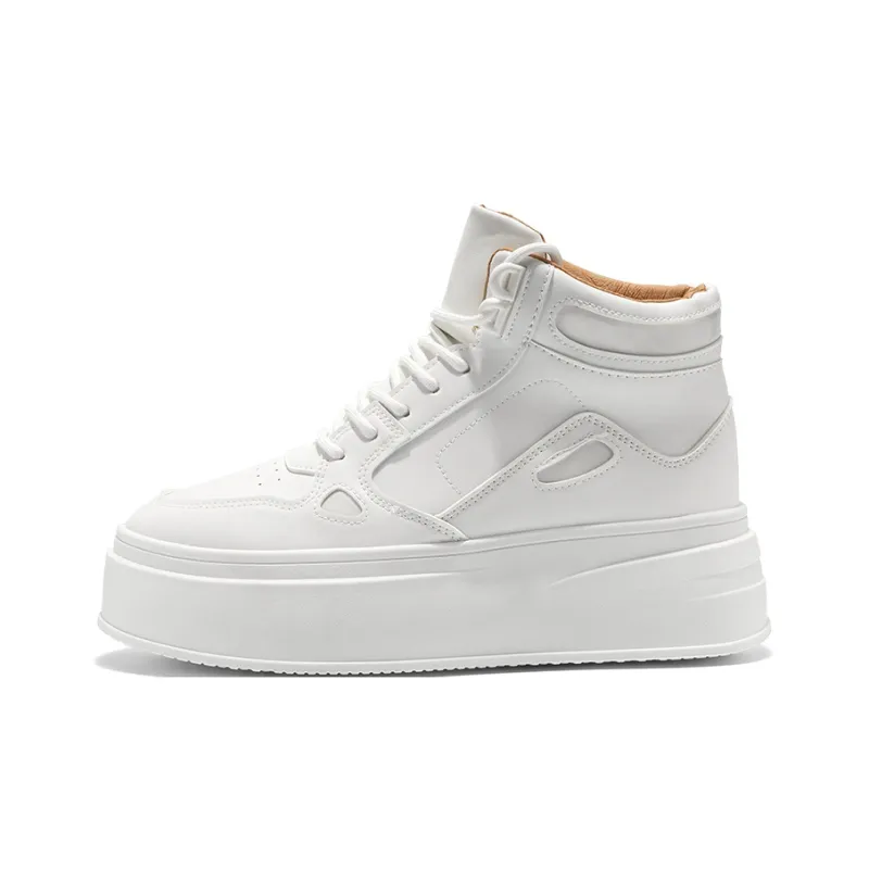 TELENT Coverage Waterproof Abrasion Resistant High Top Skateboard Shoes Men's White-0