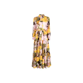 La DOUBLEJ. Bellini Floral print Shirtdress