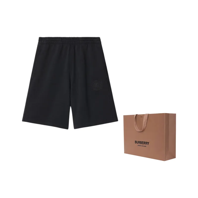 Burberry EKD embroidered Cotton Track Shorts-4