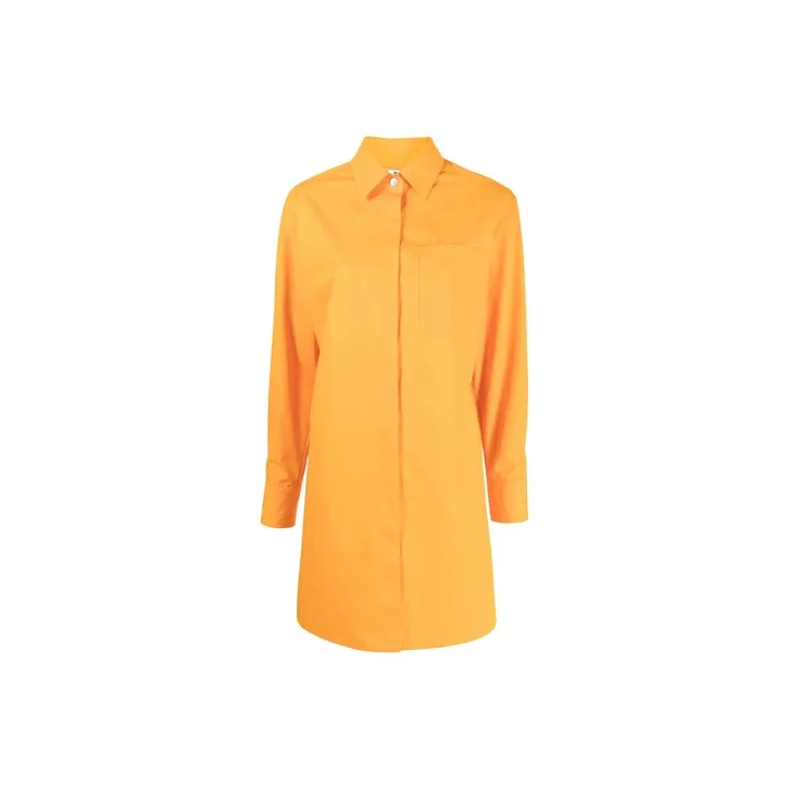 OFF-WHITE FW21 Long-Sleeved Dresses Women's Yellow-0