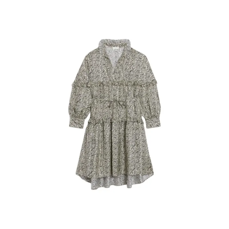 Sandro Long Sleeved Dress Women's Ivory-0