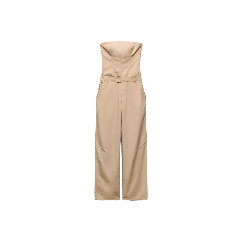 ZARA Jumpsuits Women's Beige-0