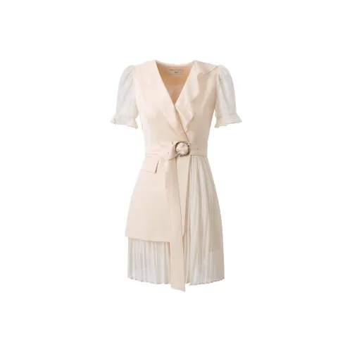 AUI Short Sleeved Dresses Women's Apricot