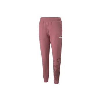 PUMA Essentials+ Essentials+ FROZEN FLOWER Graphic Sweatpants Knitted Sports Pants Women's Coffee