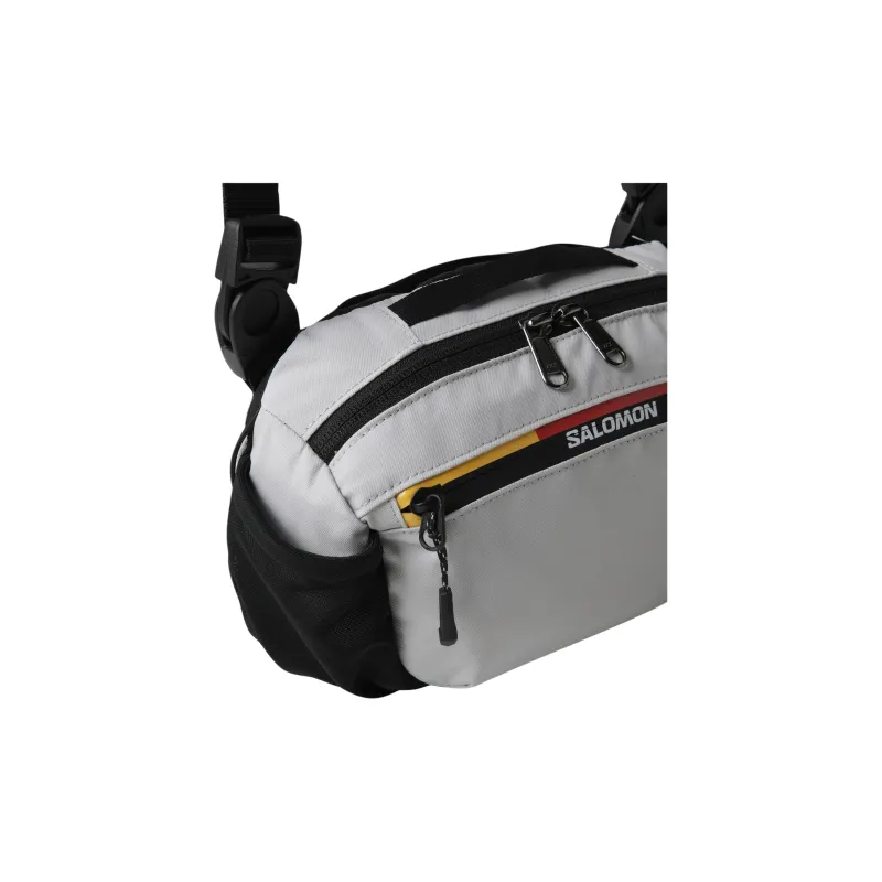 SALOMON Nylon Shoulder Bag, Crossbody Bag Mini Unisex Gray-5
