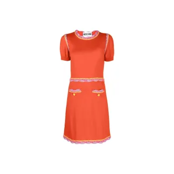 MOSCHINO Short-Sleeved Dresses Women's Orange